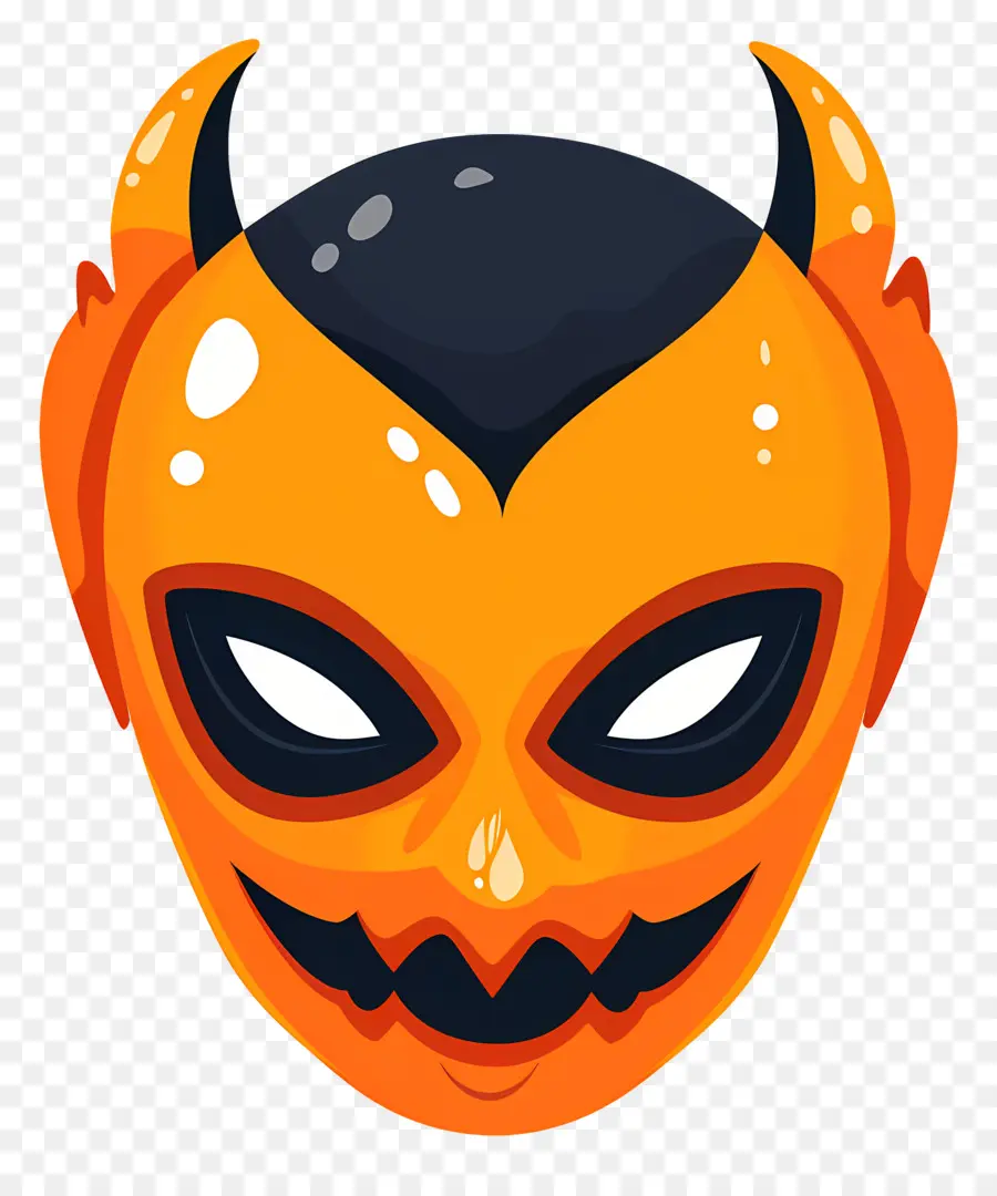 Masque D'halloween，Masque Orange PNG