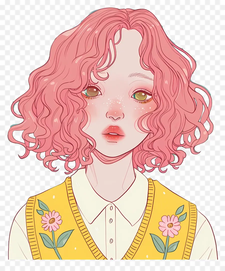 Cheveux Roses，Fille Aux Cheveux Roux PNG