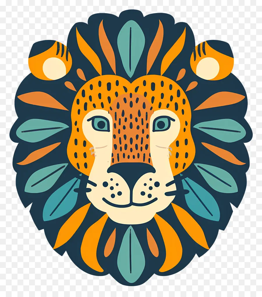 Tête De Lion，Visage De Lion PNG