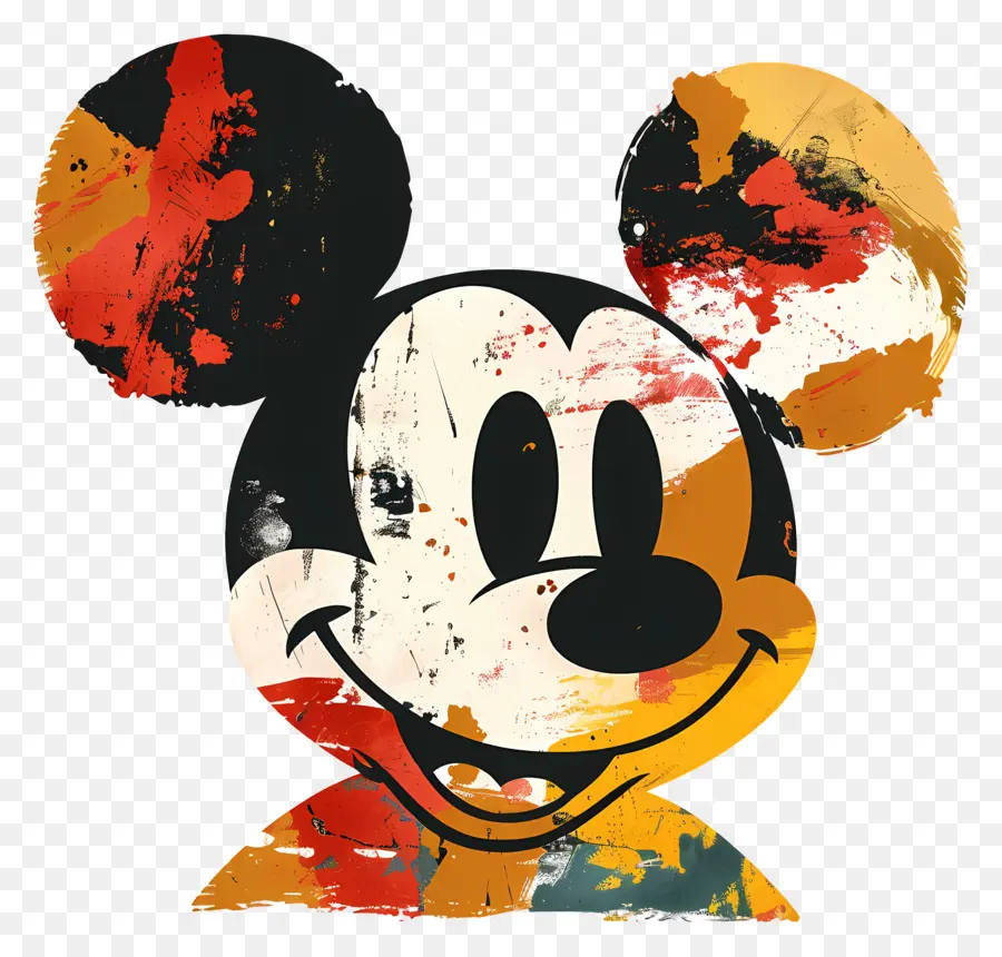 Tête De Mickey Mouse，Souris Colorée PNG