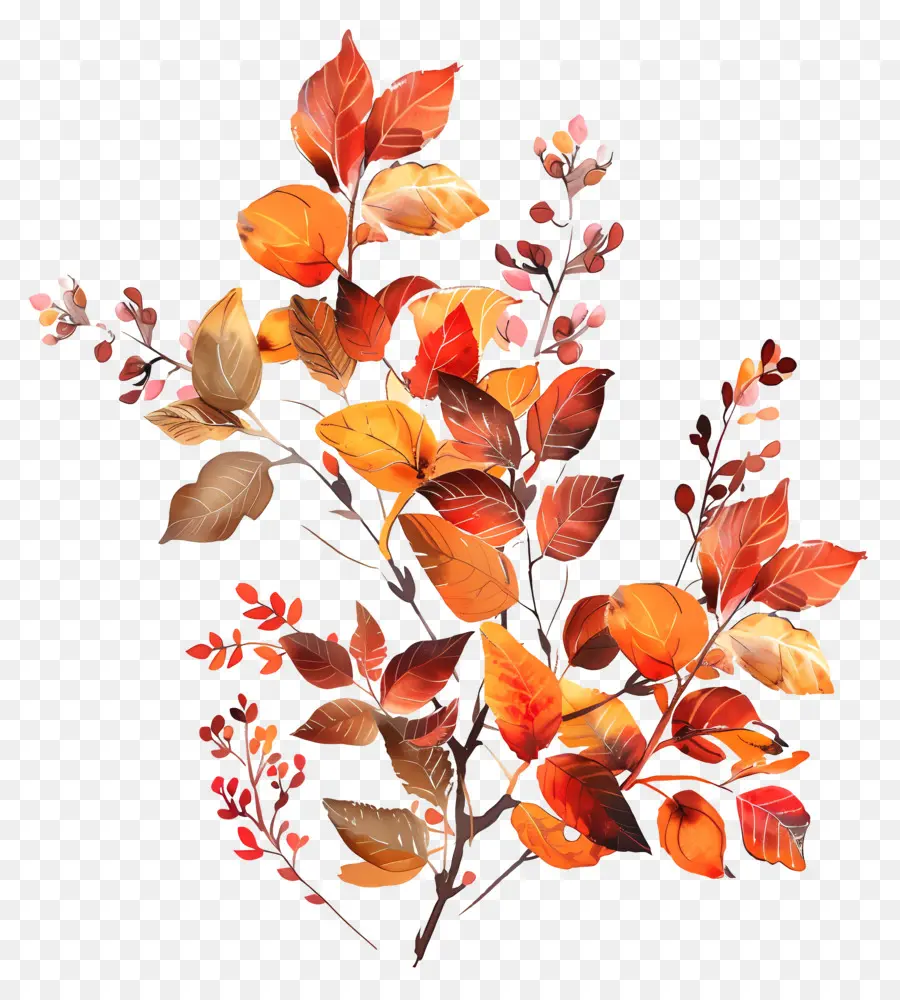 Feuillage D'automne，Feuilles D'automne Colorées PNG