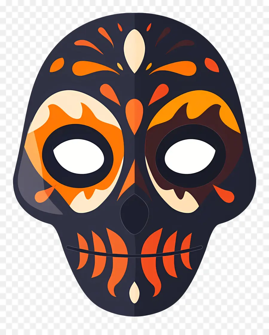 Masque D'halloween，Crâne De Sucre PNG