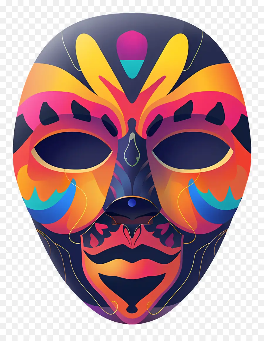 Masque D'halloween，Masque Coloré PNG