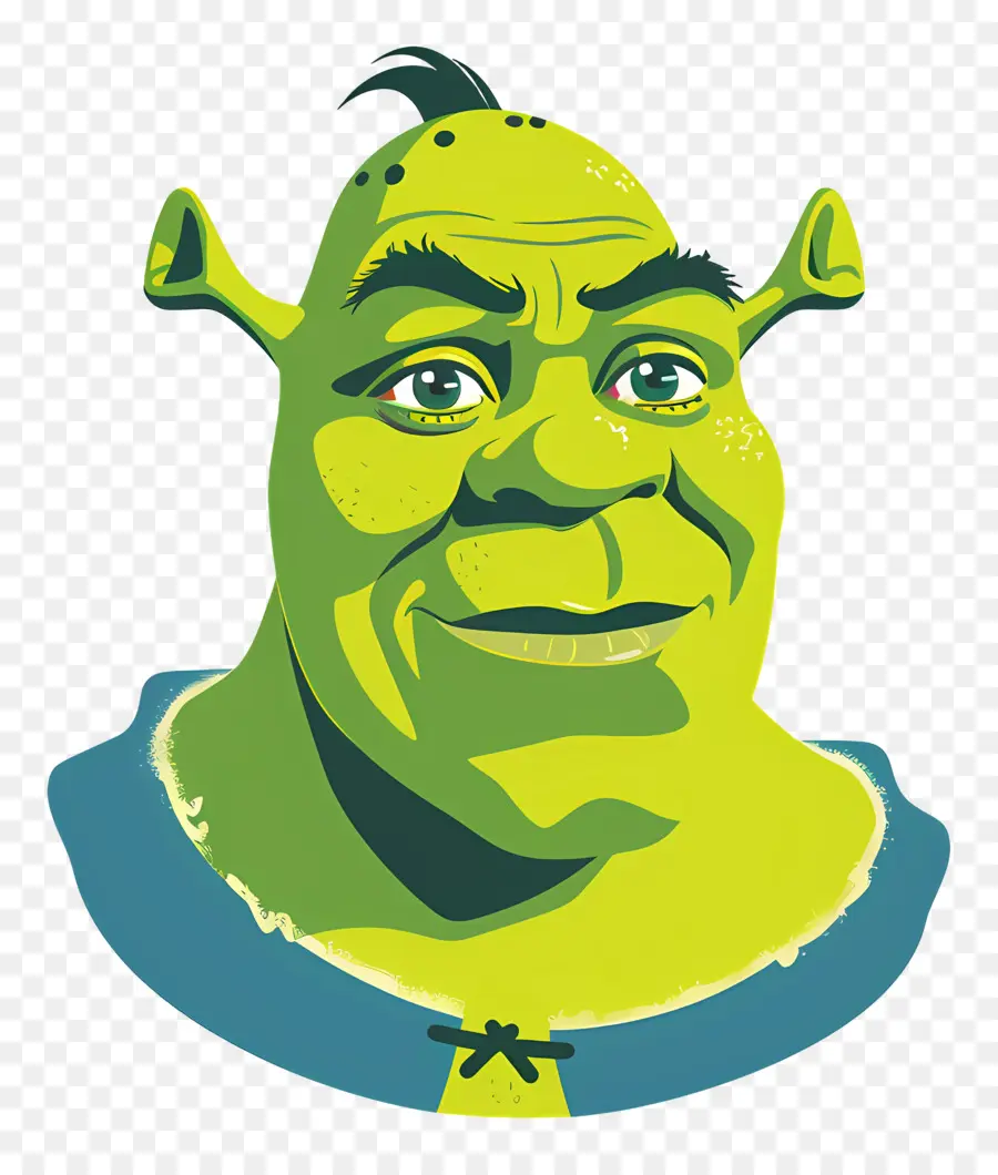 Tête De Shrek，Ogre Vert PNG