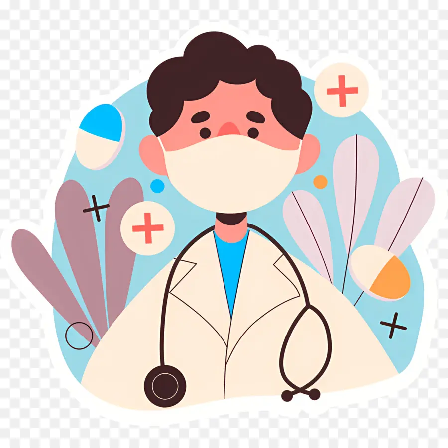 Médical，Médecin Avec Masque PNG