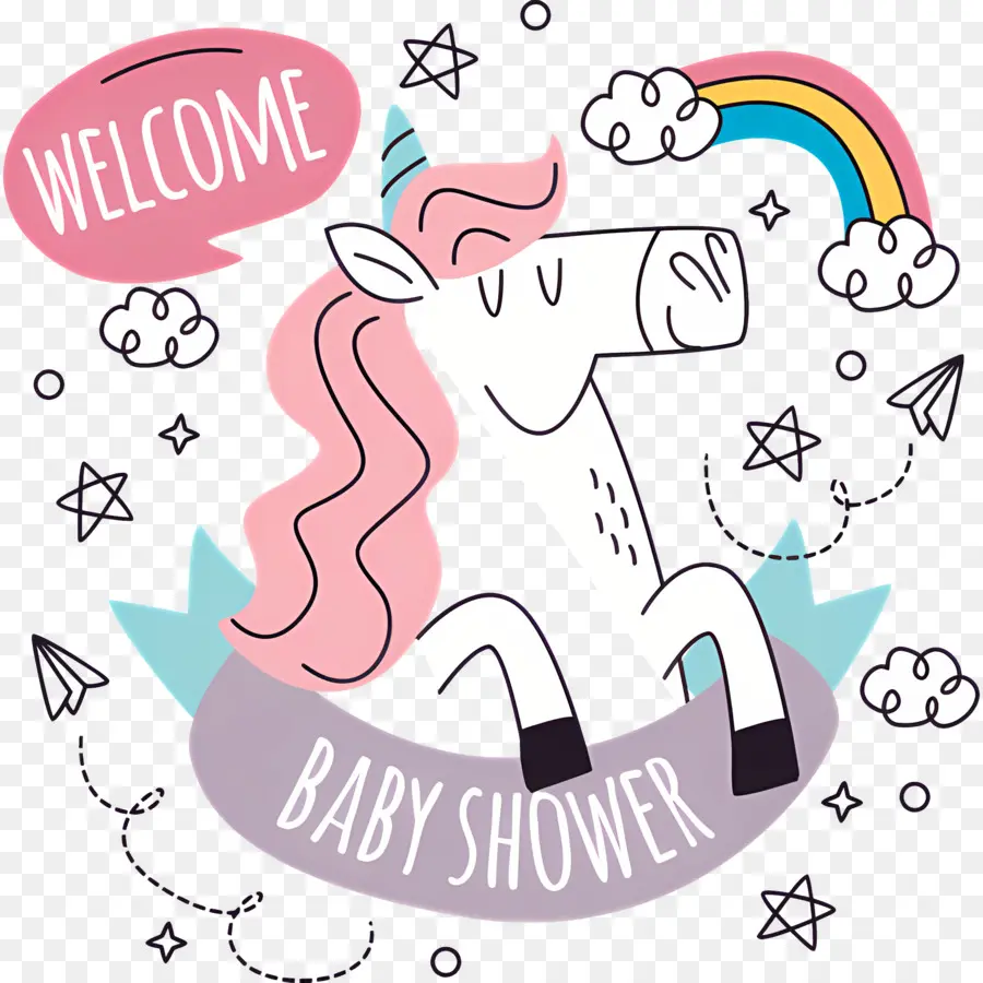 Douche De Bébé，Douche De Bébé Licorne PNG