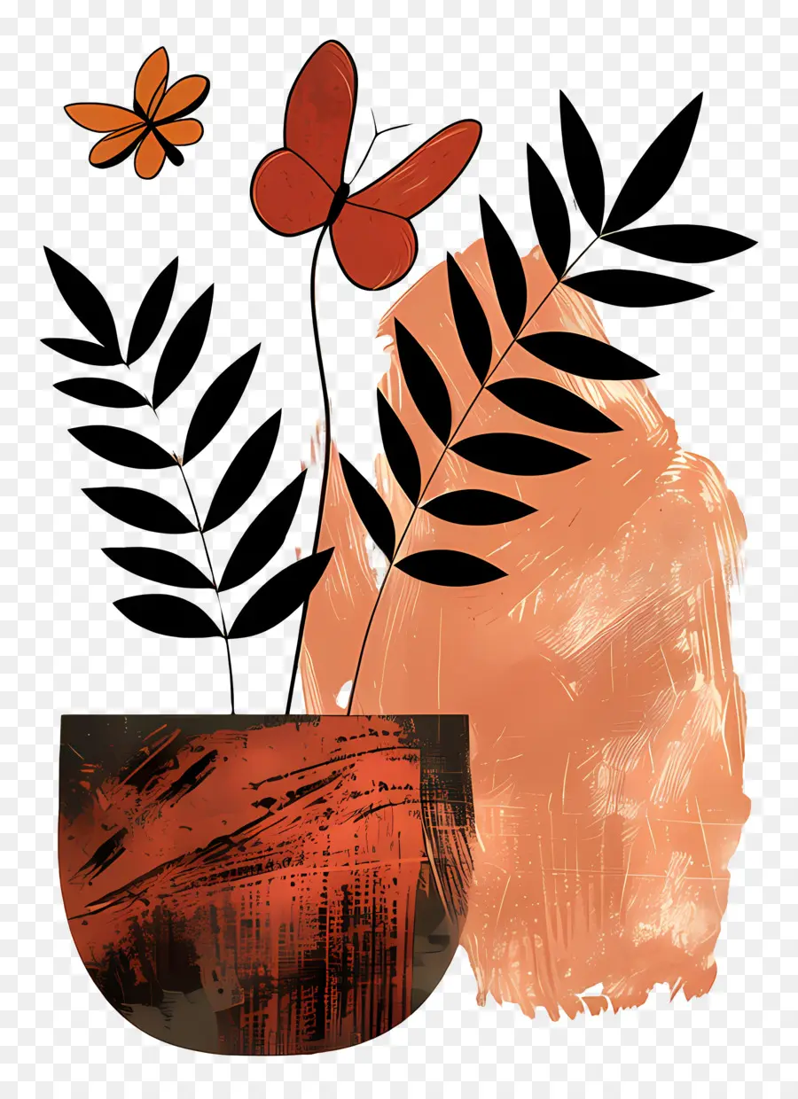 Fougère，Plante En Pot PNG