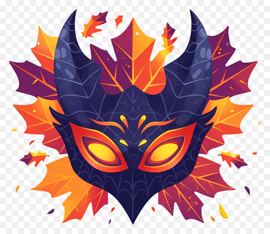 Masque D'halloween，Tête De Démon PNG