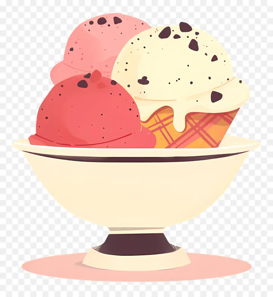 Bol De Crème Glacée，Glace PNG