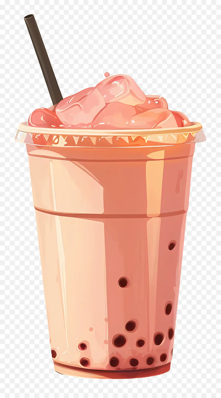 Bubble Thé，Smoothie Rose PNG