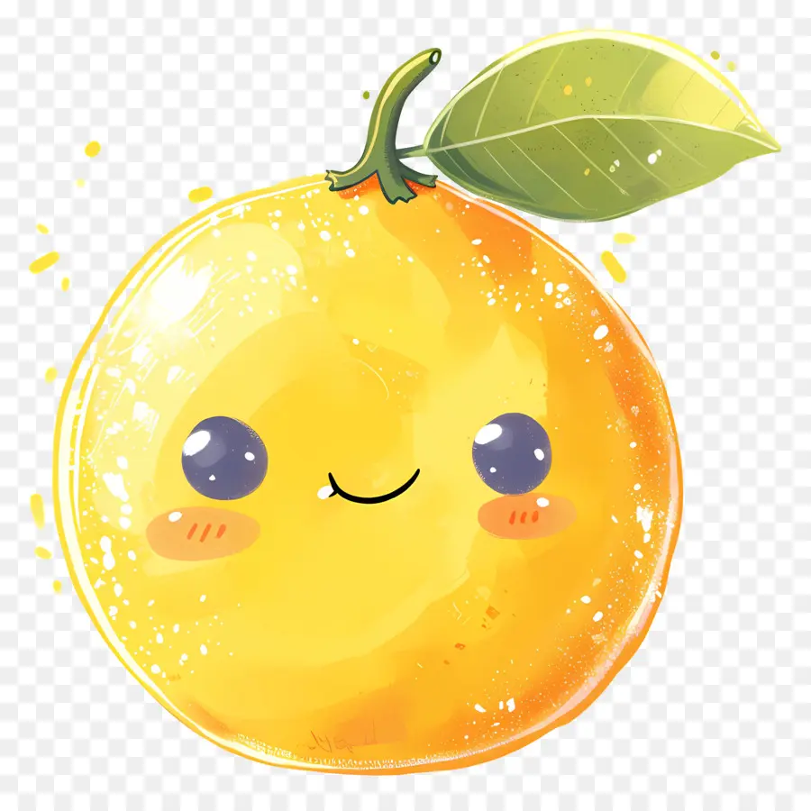 Citron De Dessin Animé，Orange Souriante PNG