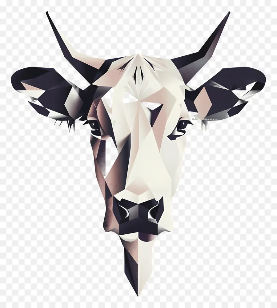 Tête De Vache，Vache Géométrique PNG