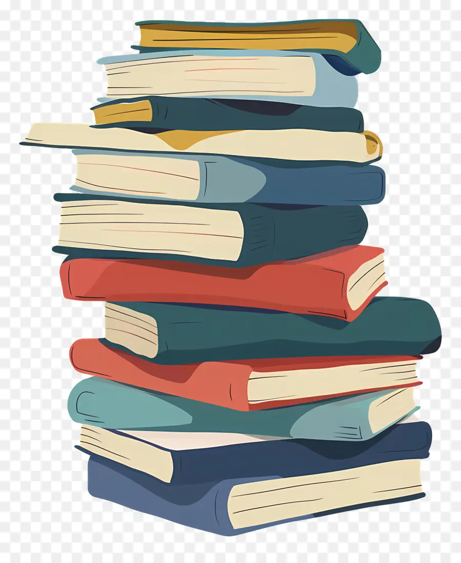 Pile De Livres，En Lisant PNG