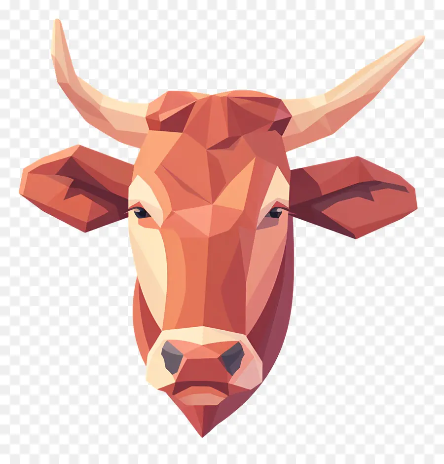 Tête De Vache，Vache Géométrique PNG