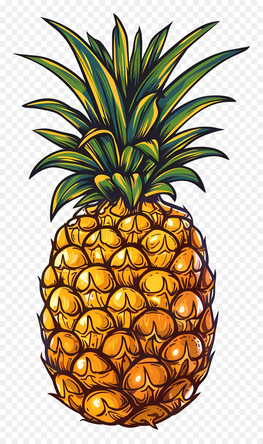 L'ananas，Fruits Mûrs PNG