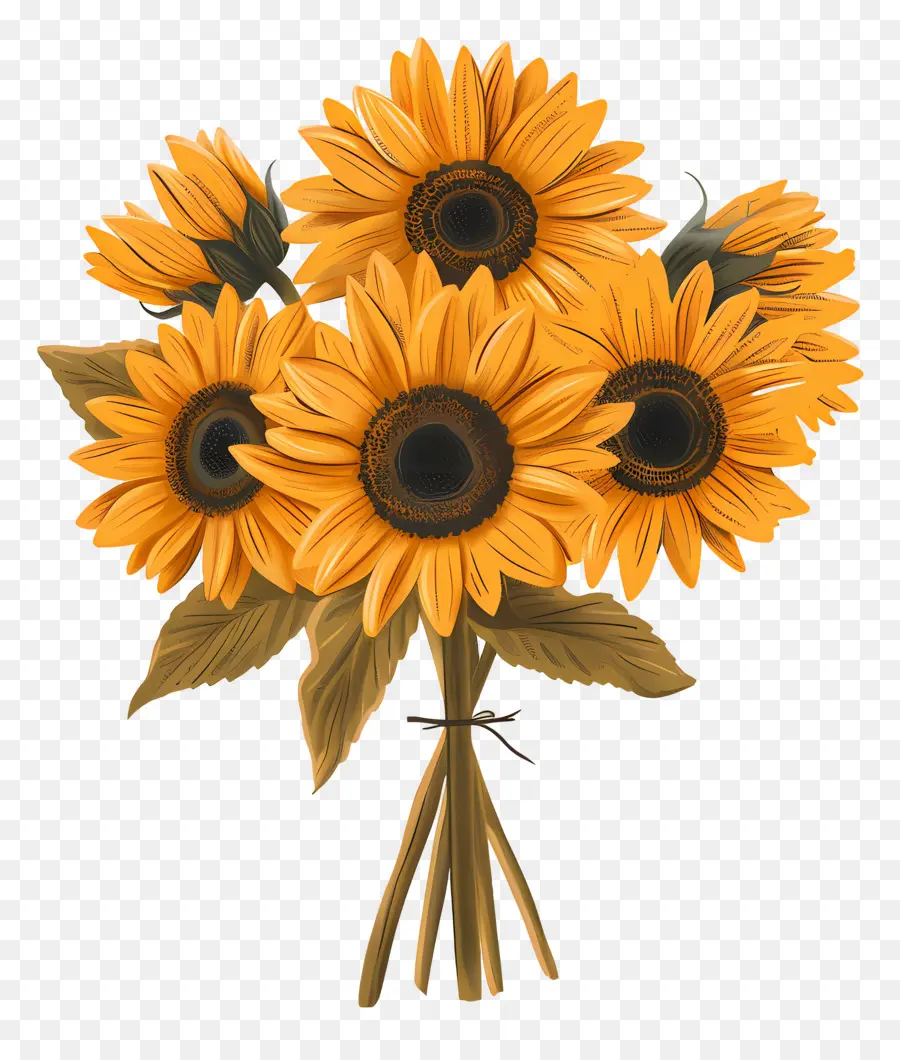 Bouquet De Tournesol，Tournesols PNG