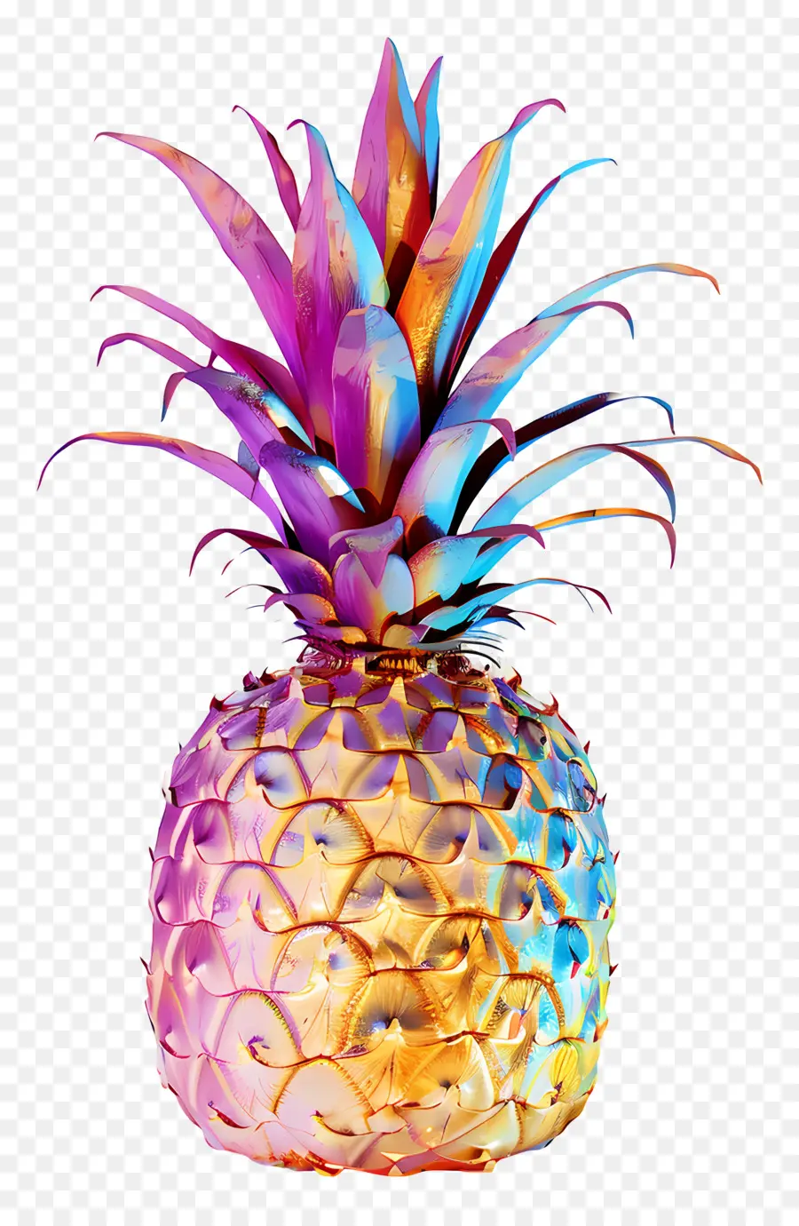 L'ananas，Ananas Vibrant PNG