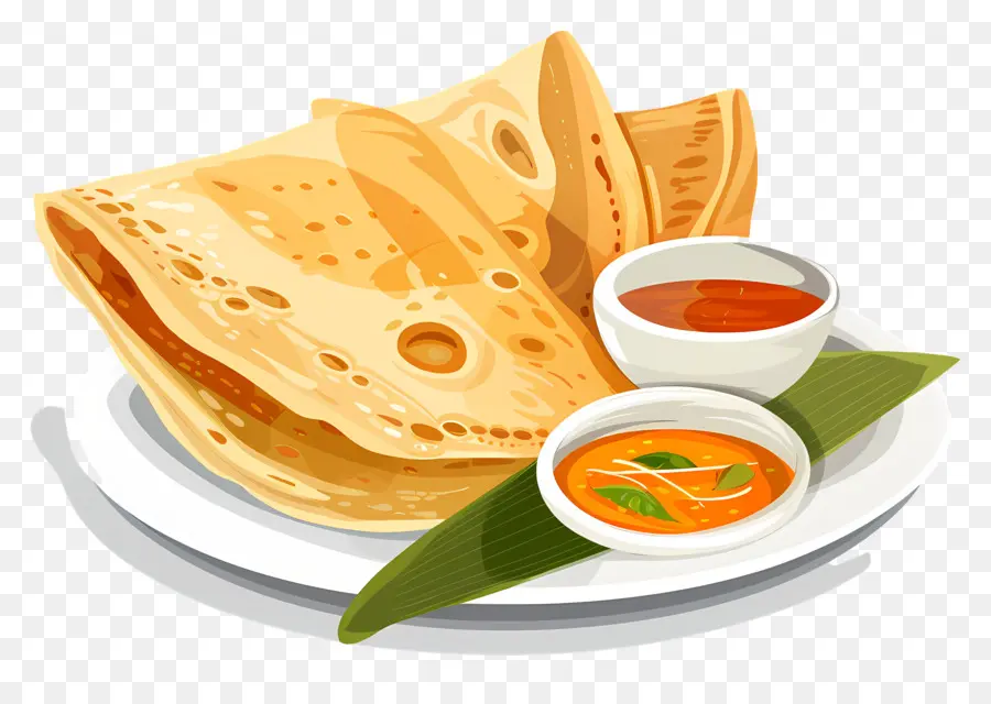 Dosa，Wrap Avec De La Sauce PNG