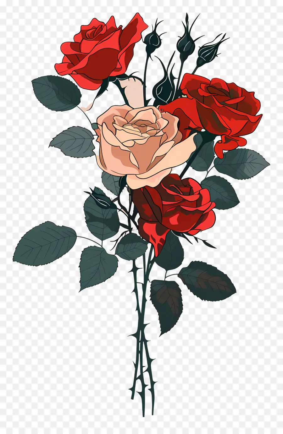 Bouquet De Roses，Rose PNG