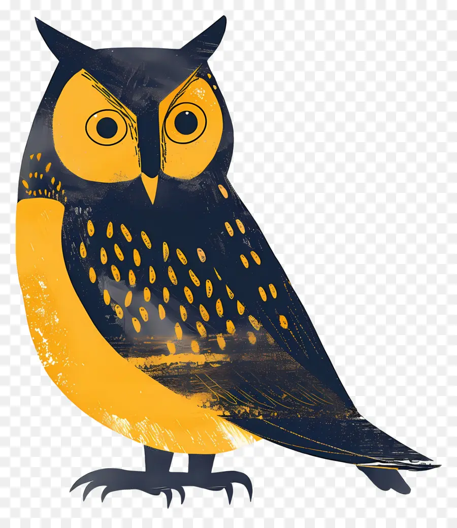 Hibou，Chouette Jaune PNG