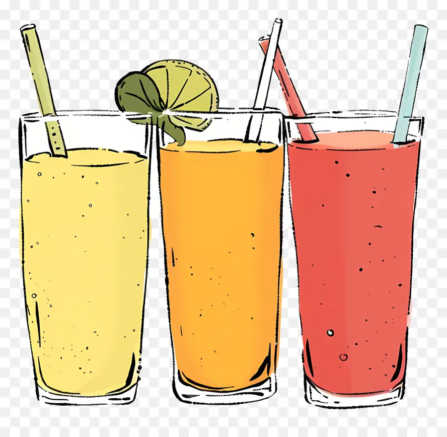 Smoothies，Boissons Colorées PNG