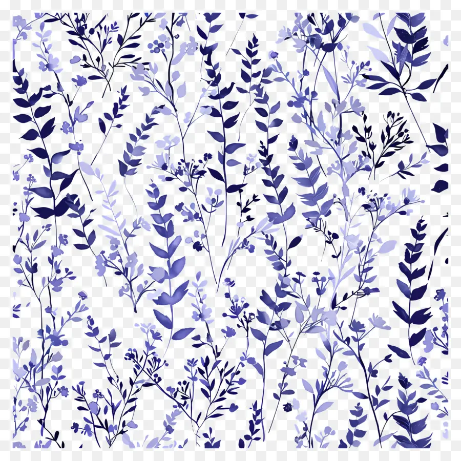 Modèle De Prairies，Fleurs Bleues PNG