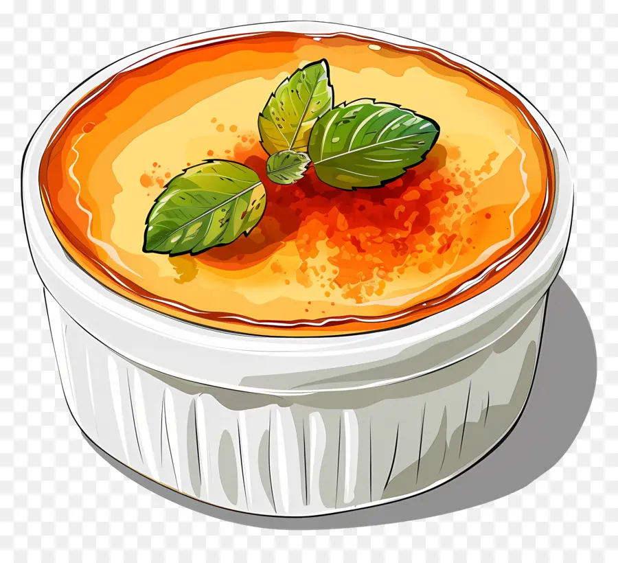 Crème Brûlée，Dessert PNG