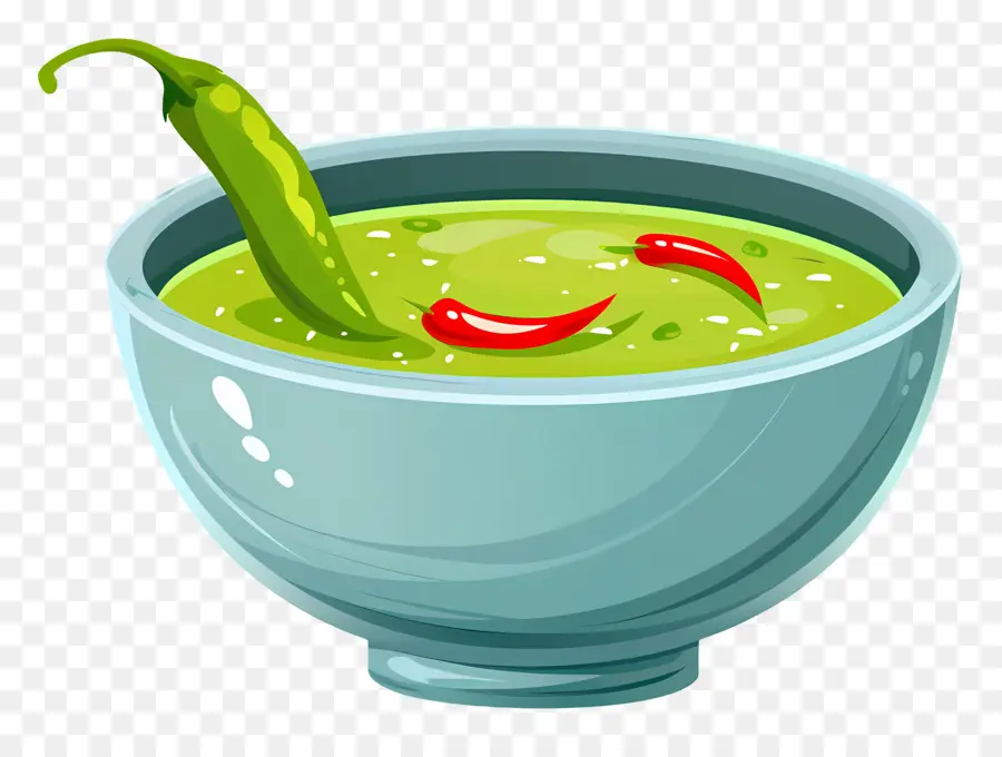 Sauce Au Piment Vert，Soupe Verte PNG