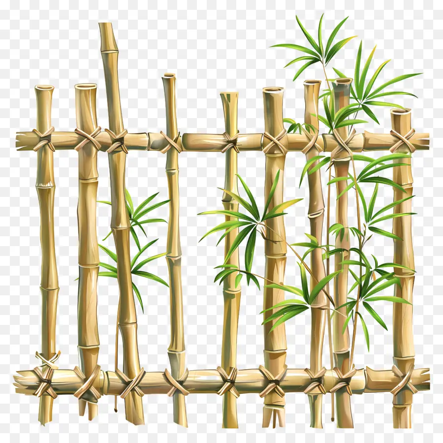 Clôture En Bambou，Bâtons De Bambou PNG