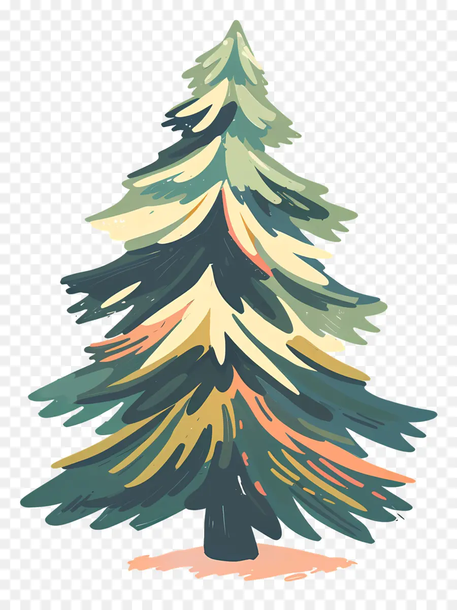 Arbre De Noël，Arbre Coloré PNG