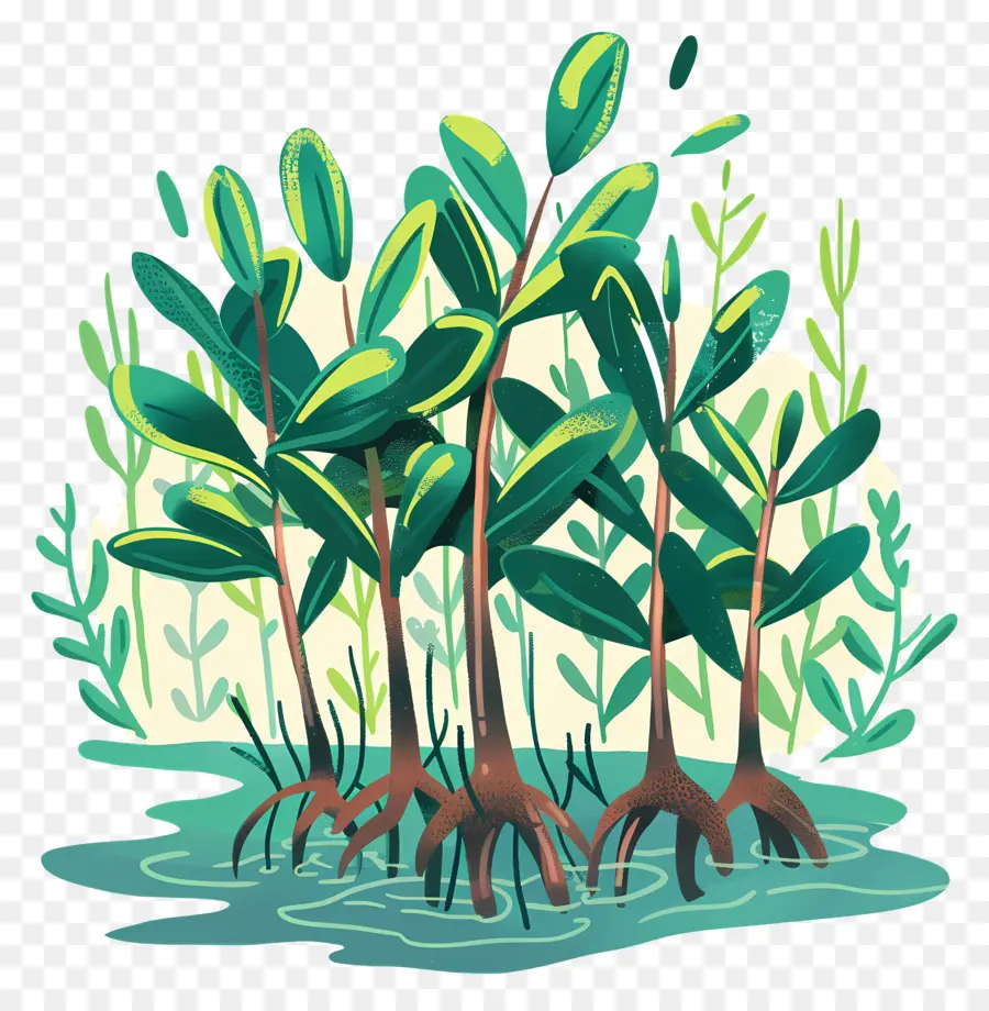 Les Mangroves，Les Arbres PNG