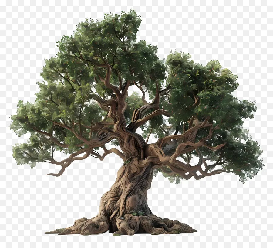 Chêne Modèle 3d，Arbre PNG