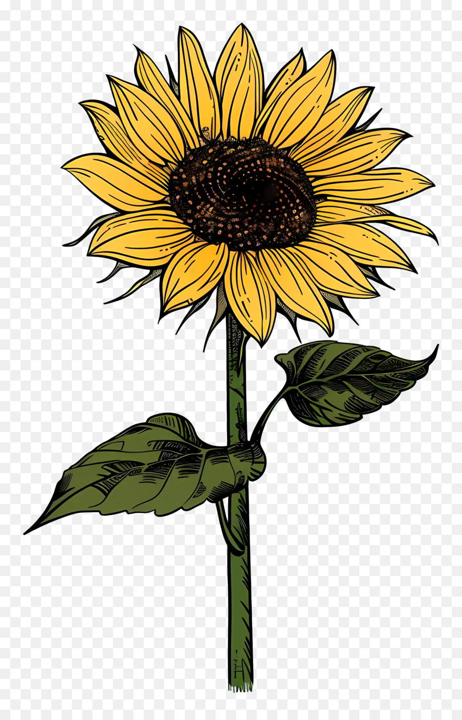 Tournesol，Noir Et Blanc PNG