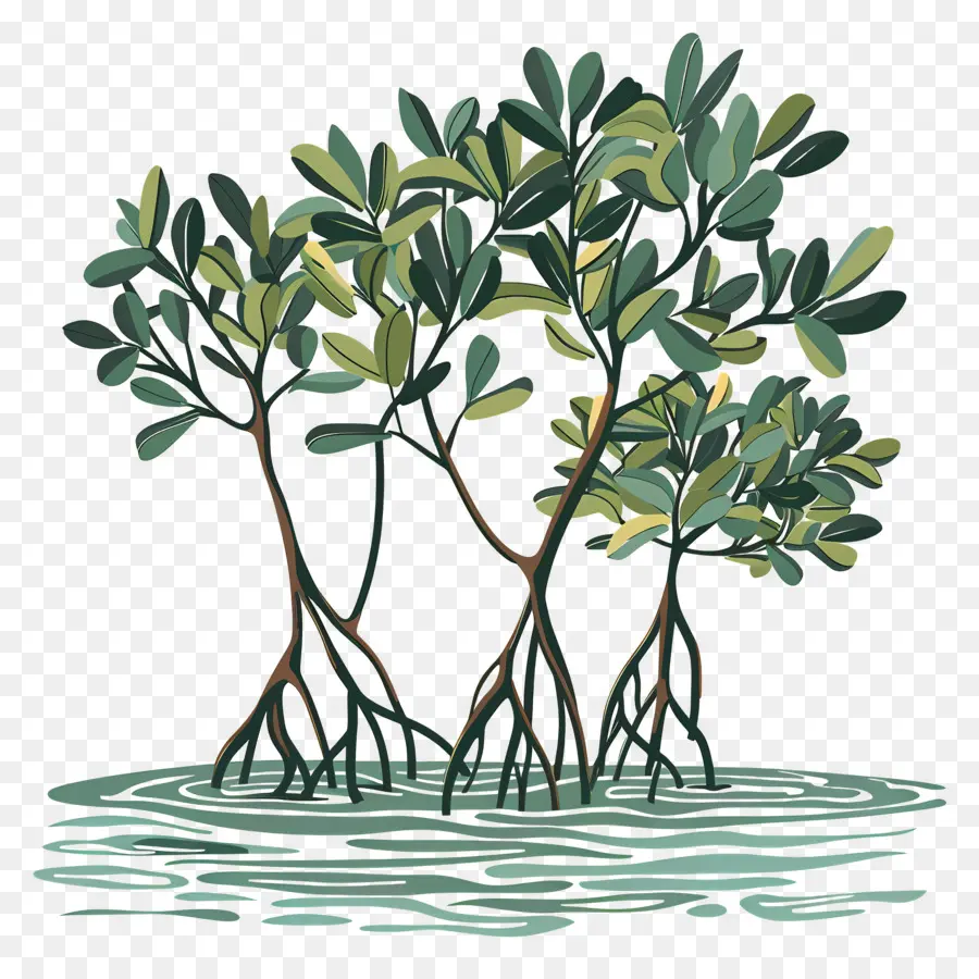 Les Mangroves，Les Arbres PNG