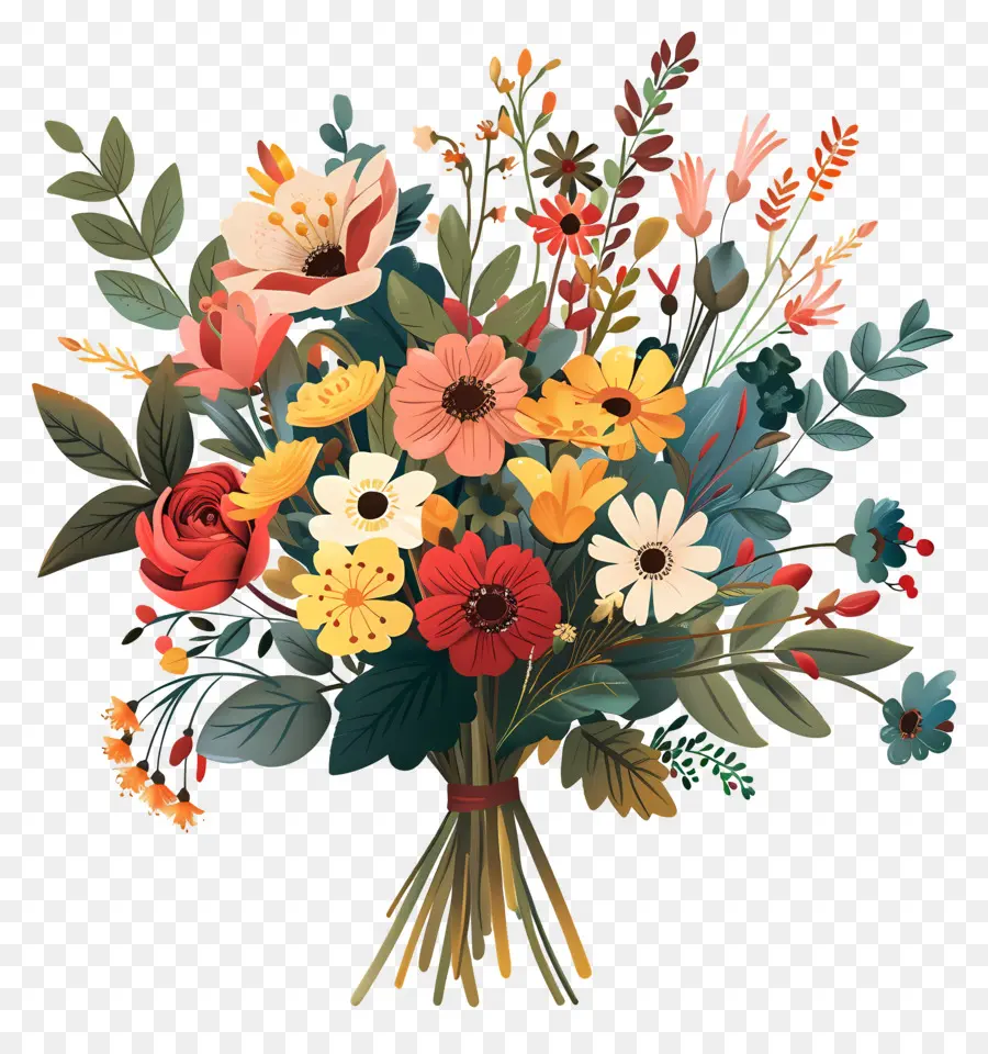 Mixte Bouquet De Fleurs，Bouquet De Fleurs PNG