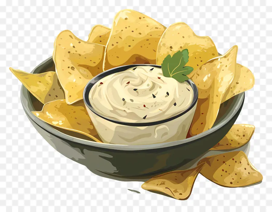 Chips Et Trempette，Bol PNG