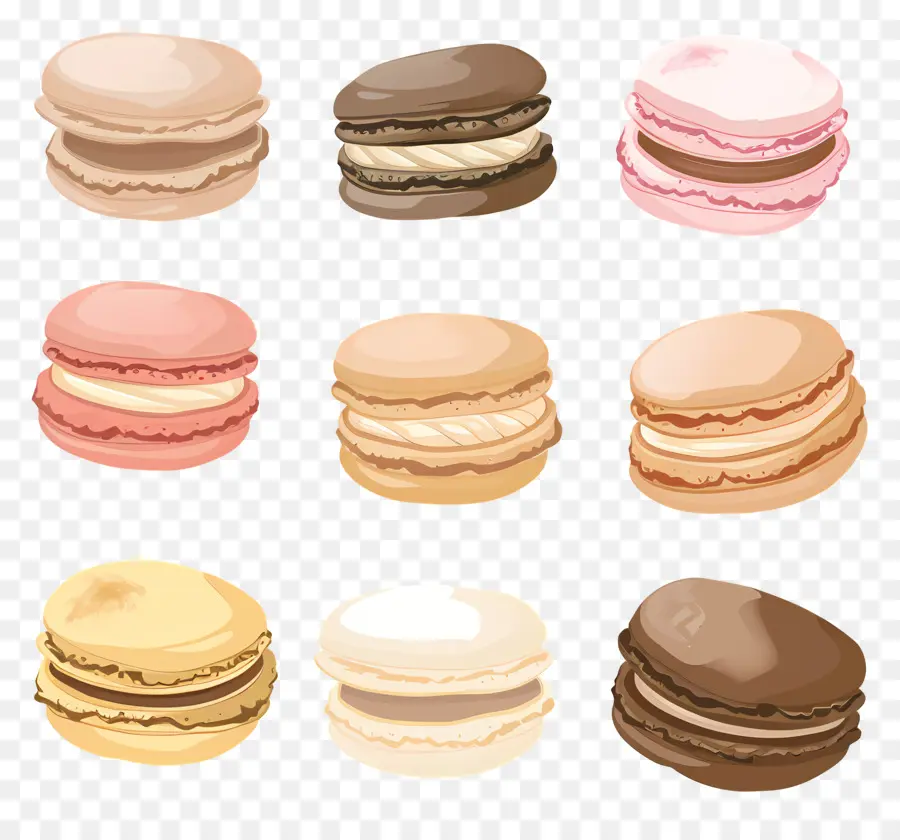 Macarons，Dessert PNG