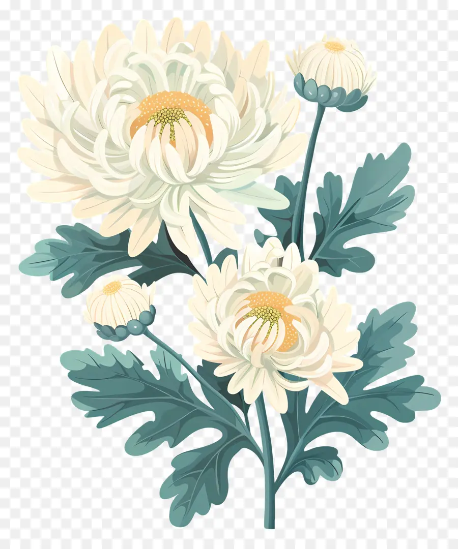 Chrysanthème，Fleurs Jaunes PNG