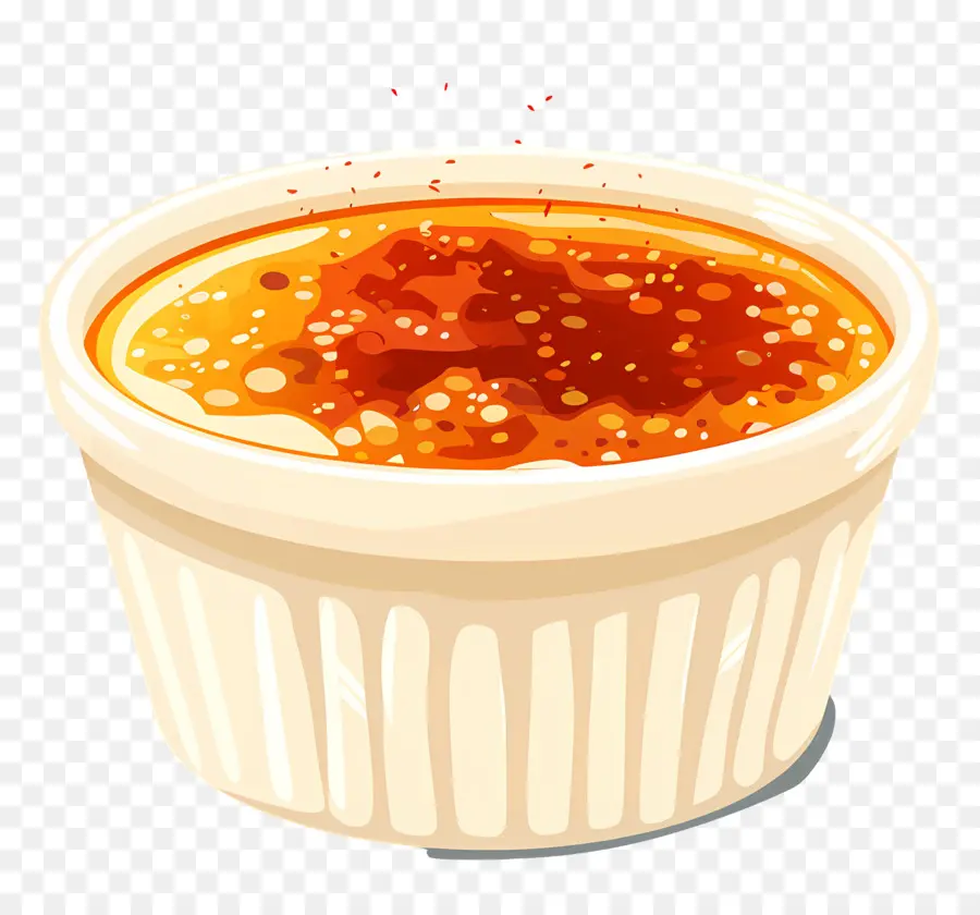 Crème Brûlée，Sauce Au Chili Rouge PNG