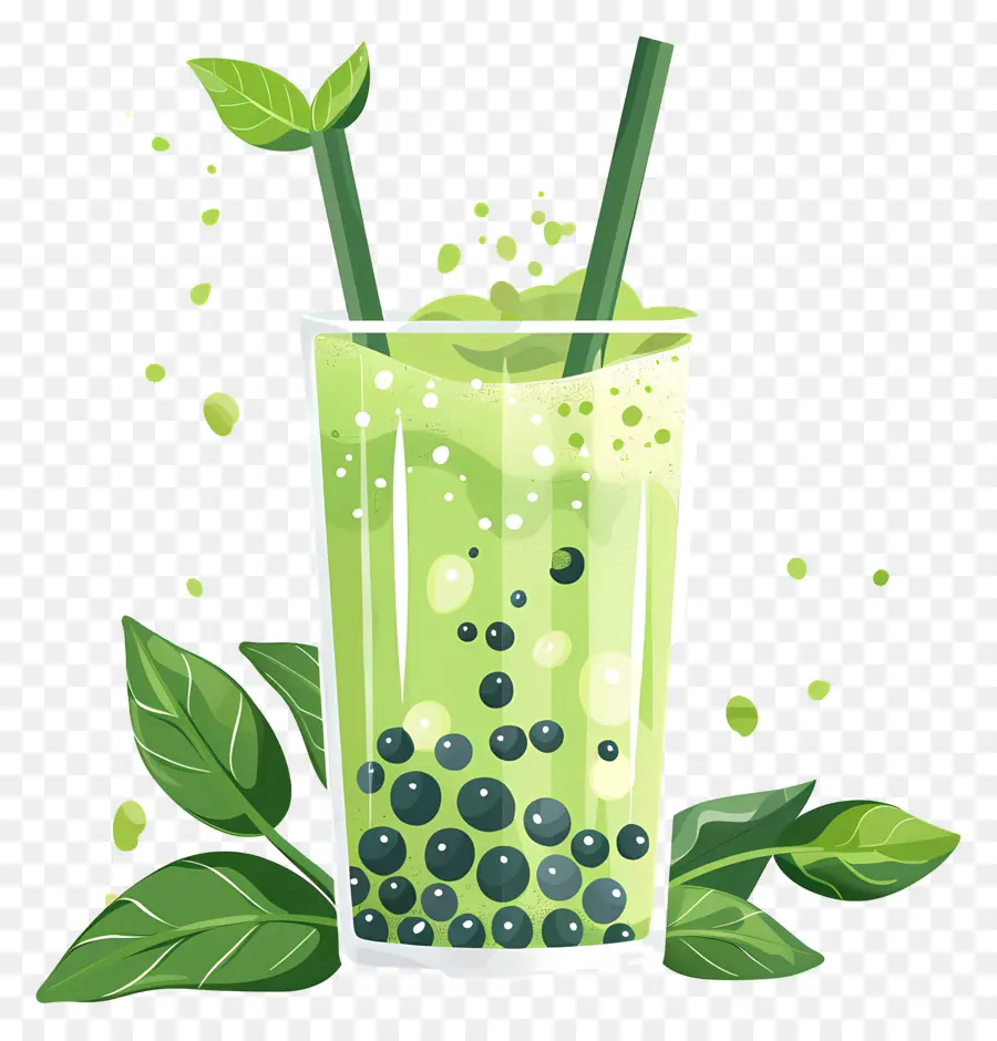 Thé à Bulles De Matcha，Bubble Thé PNG