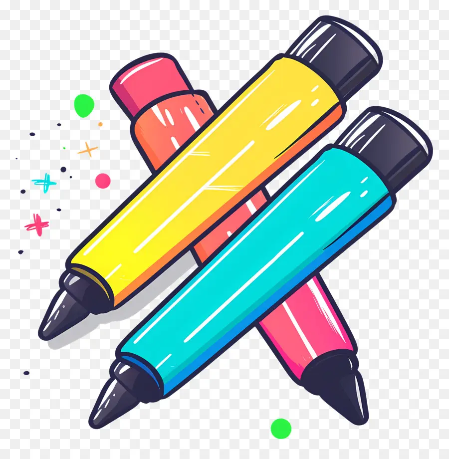 Surligneurs，Crayons De Couleur PNG