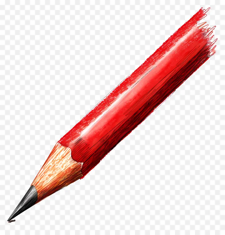 Crayon Rouge，Arrière Plan Noir PNG