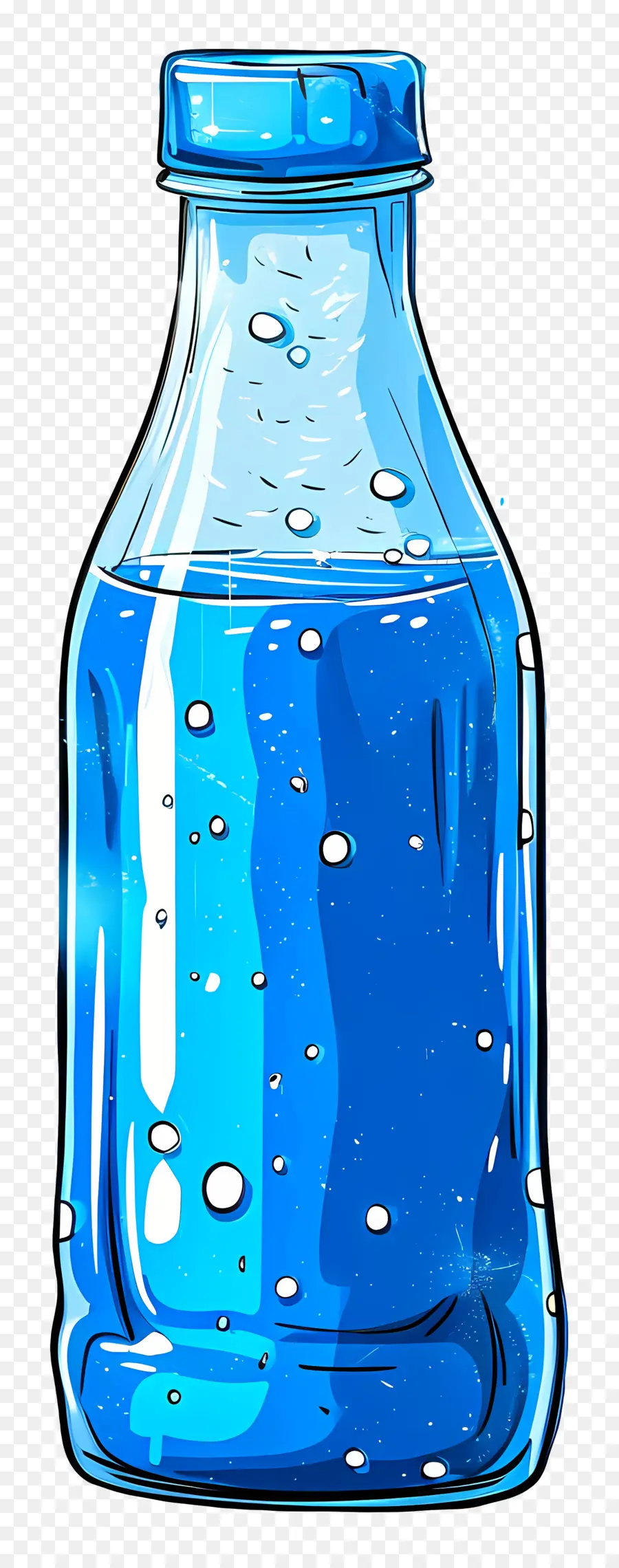 Bouteille De Lait Bleue，Bouteille D'eau PNG