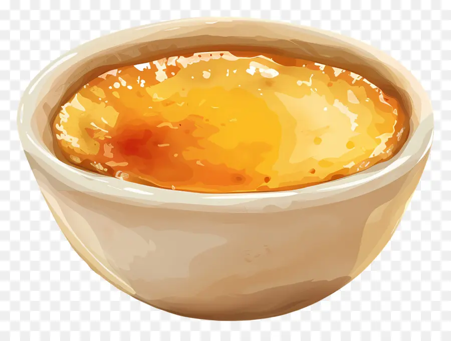 Crème Brûlée，Flan PNG
