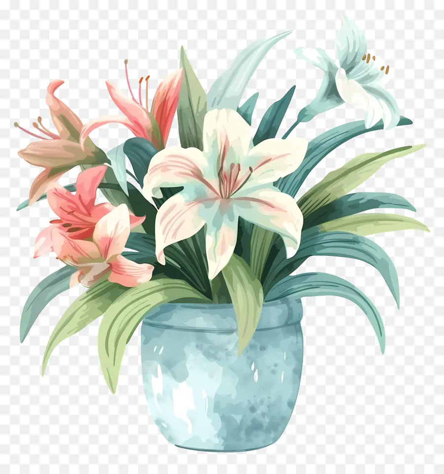 Fleurs En Pot，Bouquet De Fleurs PNG
