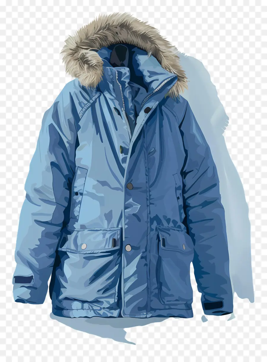 Manteau D'hiver，Veste D'hiver Bleue PNG