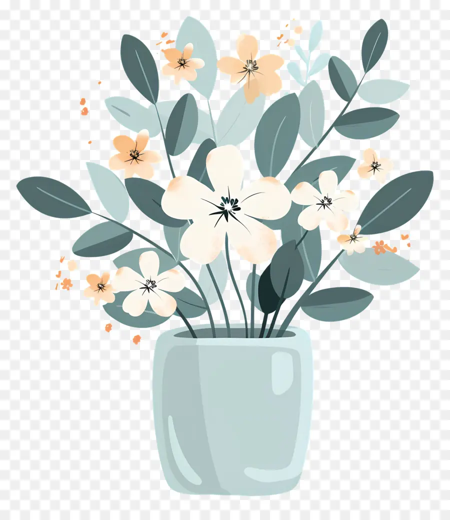 Fleurs En Pot，Pot De Fleur PNG