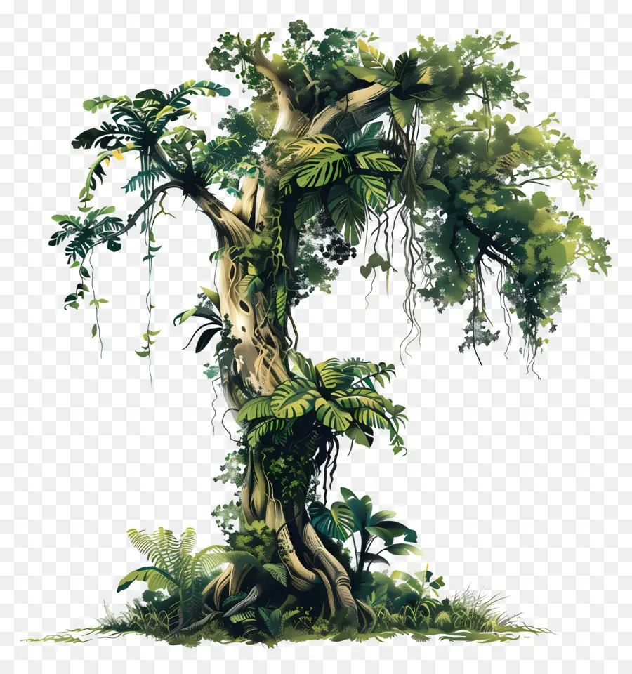 La Jungle D'arbres，Forêt Tropicale PNG