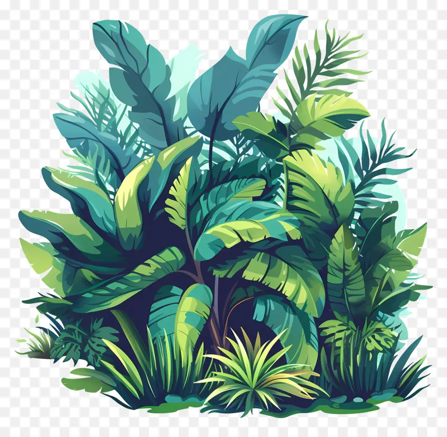 Arbuste Vert，Jungle PNG