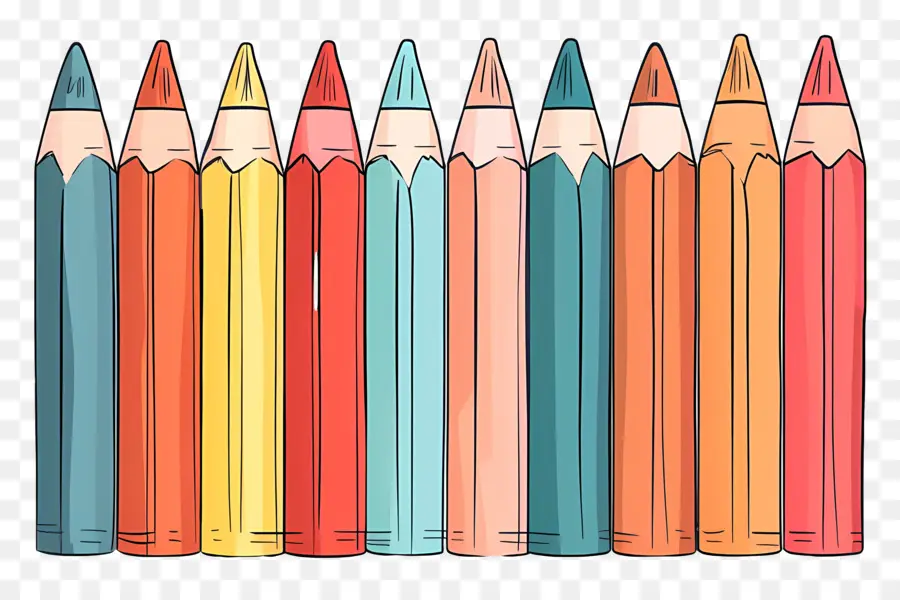 Crayons，Crayons De Couleur PNG